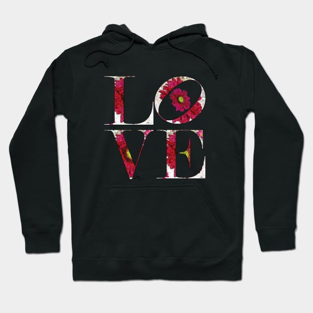 LOVE Letters November Birth Month Chrysanthemum Hoodie by Symbolsandsigns